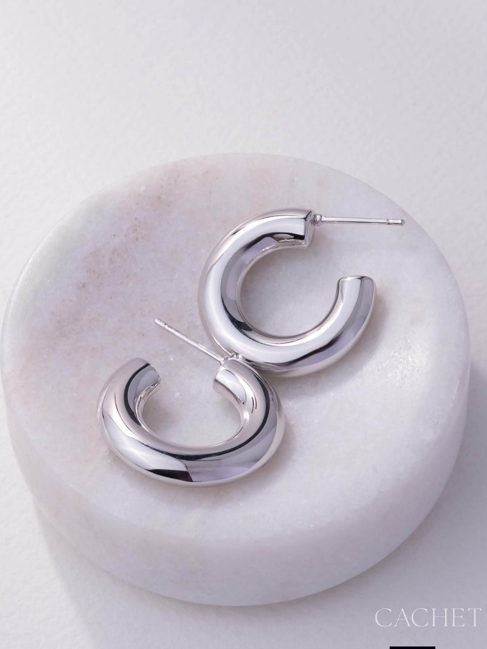 Silver Hoop Earrings Like New